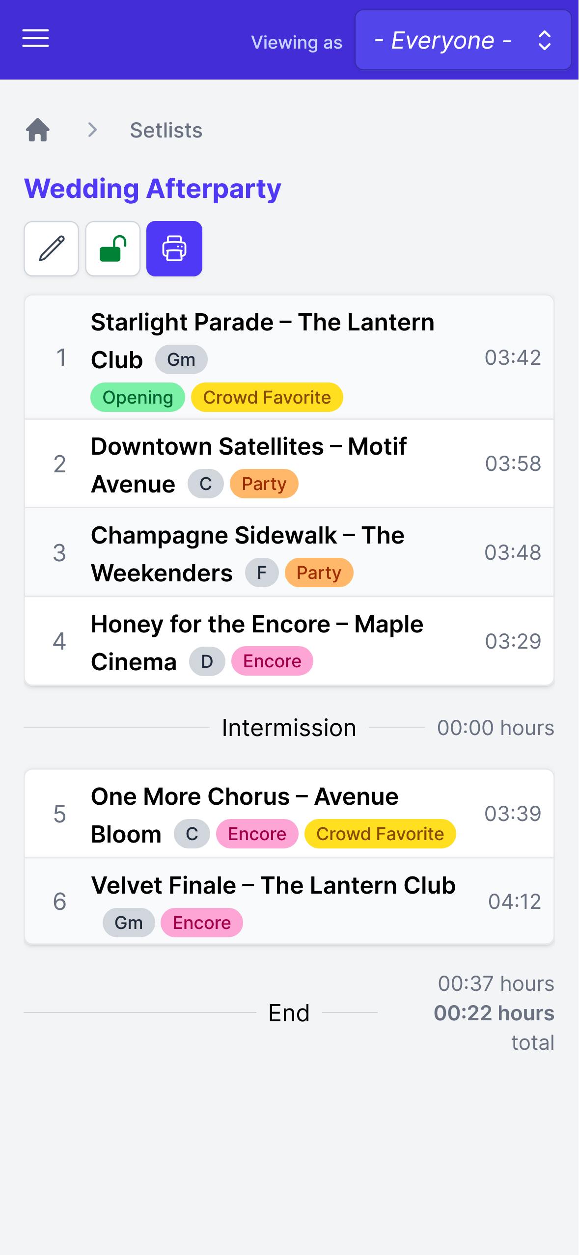Troubado app preview